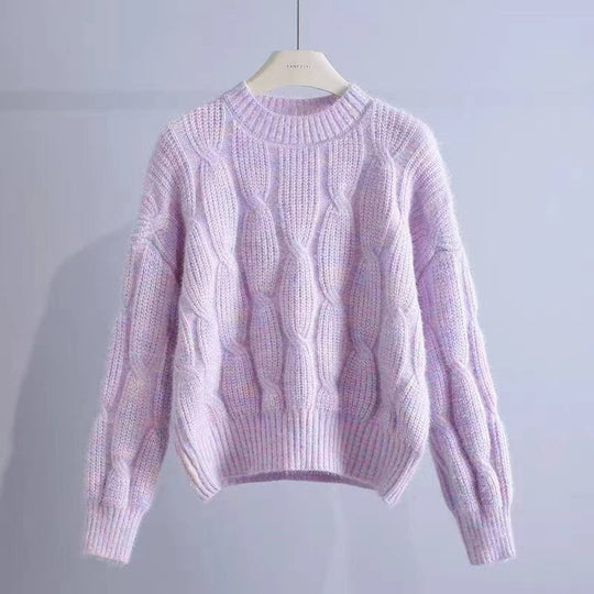 Damen Grobstrickpullover mit innovativem Wellenmuster R&B