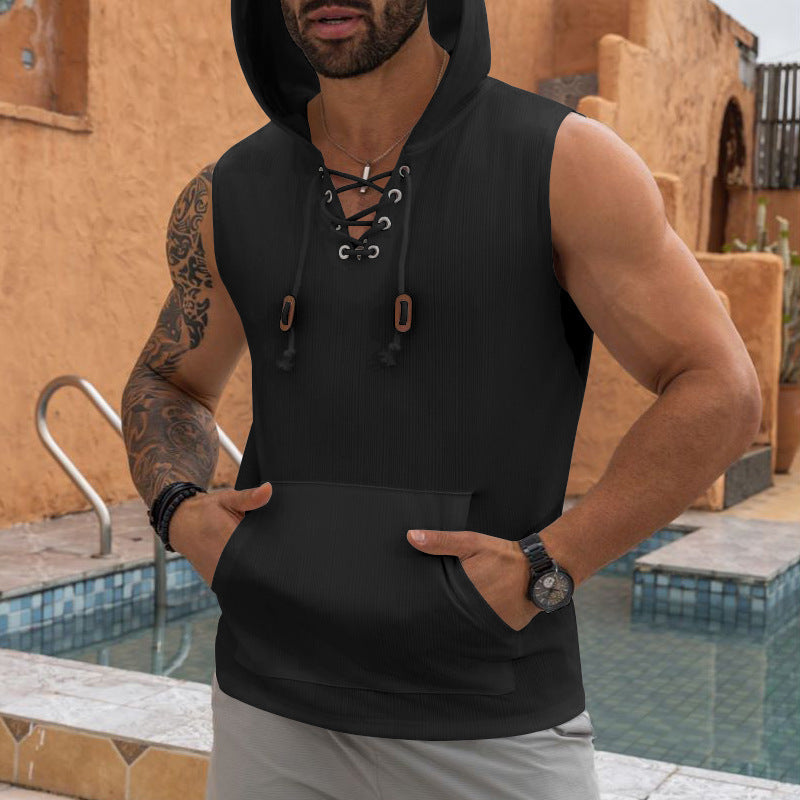 Herren Kapuzen-Workout-Shirt R&B