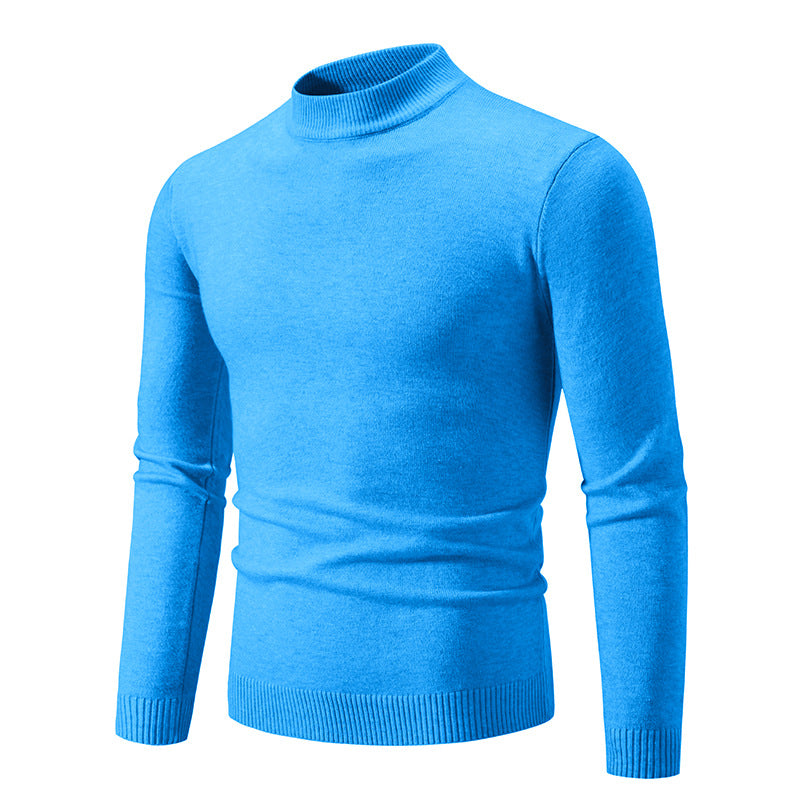 Herren Feinstrickpullover mit hohem Kragen und elastischen Bündchen R&B