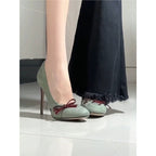 Damen elegante Ballerina-Pumps mit dekorativer Schleifenverzierung R&B
