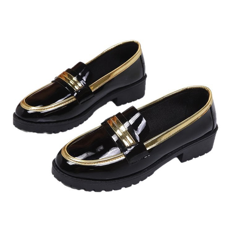 Damen Hochglanz-Mokassins mit elegantem Metallakzent R&B