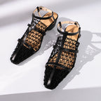 Damen Slingback-Sandaletten mit innovativem Netzdesign und bequemem Blockabsatz R&B