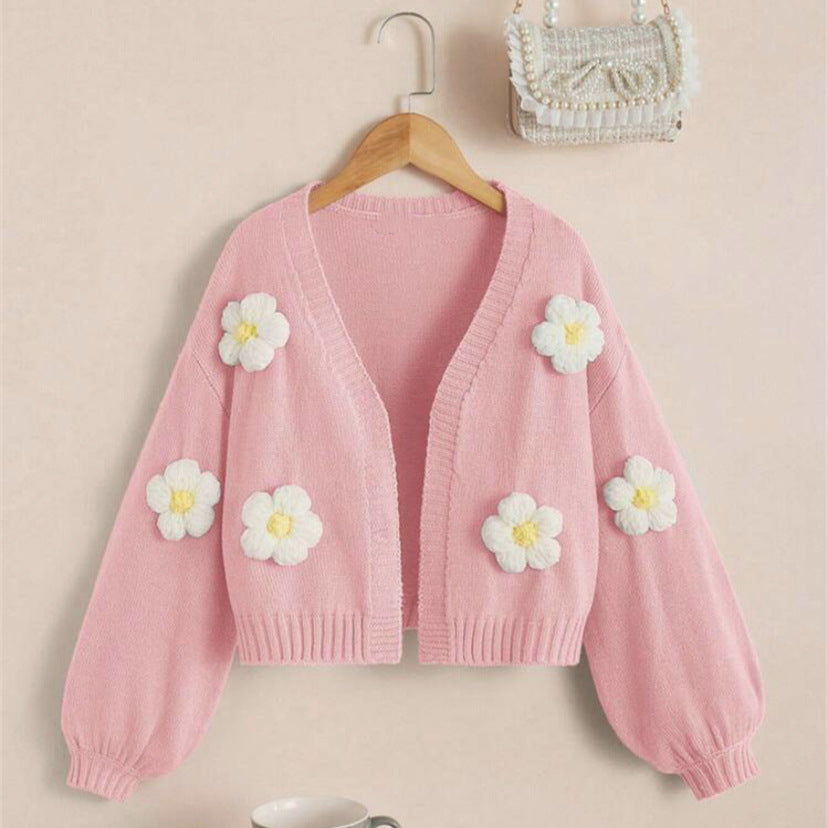 Damen Kurzjacke mit verspielten Blumenapplikationen R&B