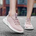 Damen Atmungsaktive Sport Sneakers mit elastischem Schnellschnürsystem