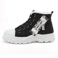 Damen High-Top Sneakers aus robustem Denim mit kuscheligem Fleece-Futter R&B