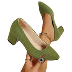 Damen Stilvolle Blockabsatz-Pumps R&B