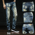 Herren modische Destroyed Jeans mit außergewöhnlichen Rissdetails R&B