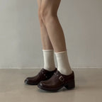 Damen Stiefeletten mit dekorativer Schnalle und robustem Blockabsatz