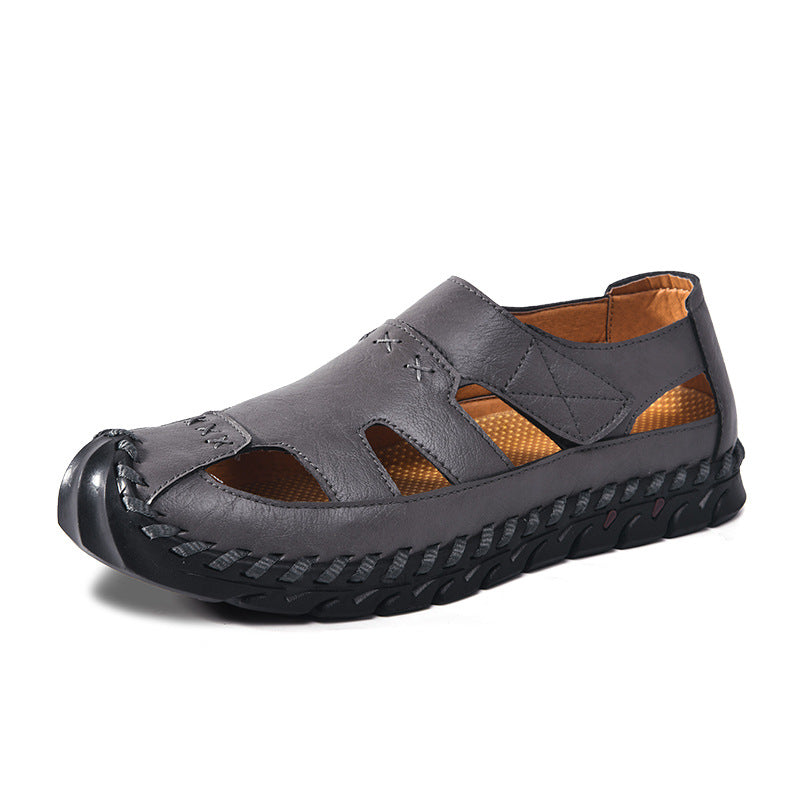 Herren Atmungsaktive Leder-Sandalen mit rutschfester Sohle R&B