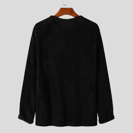 Damen Weicher Fleece-Pullover mit lässigem Schnitt und praktischen Taschen R&B