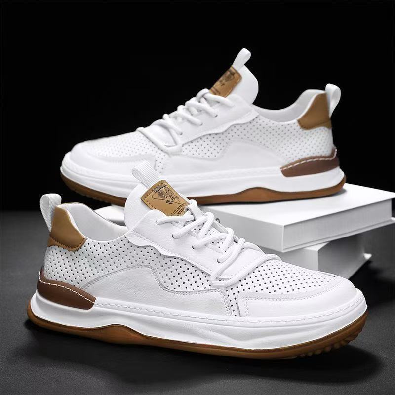 Damen Atmungsaktive Sport-Sneaker mit Leder- und Mesh-Elementen R&B