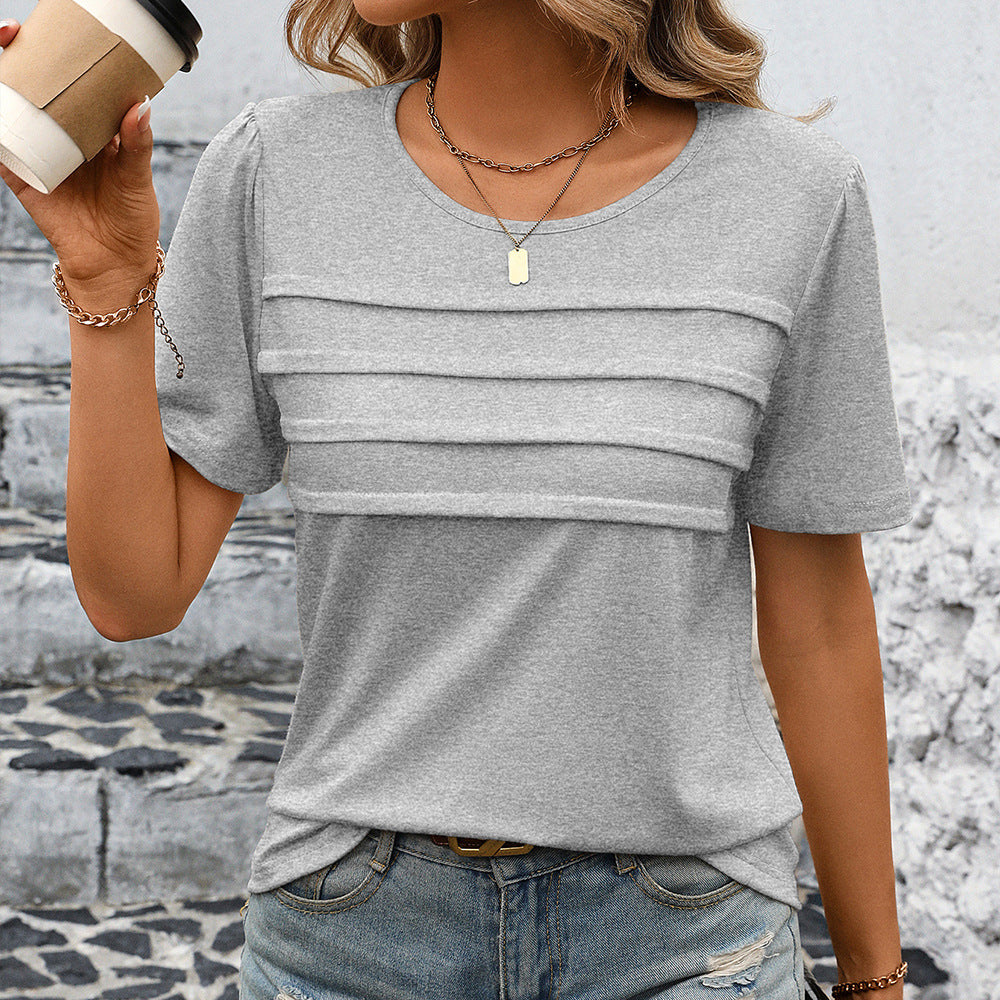 Damen elegantes T-Shirt mit strukturiertem Design R&B