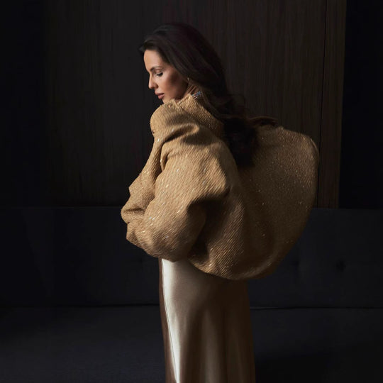 Damen Glitzerjacke mit praktischen Taschen und elastischem Saum R&B