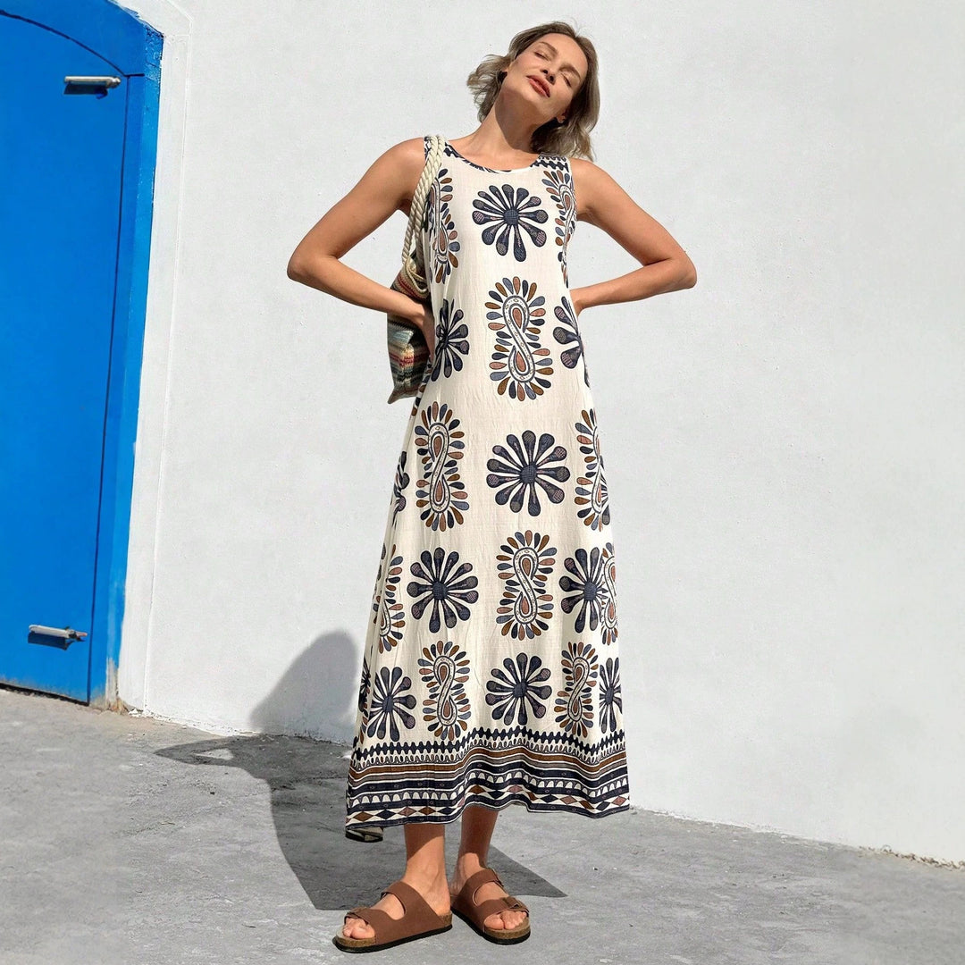 Damen Maxikleid mit floralem Druck und lässiger Schnitt R&B