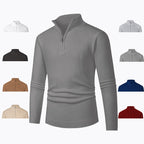 Herren Pullover mit hohem Kragen und Reißverschluss R&B