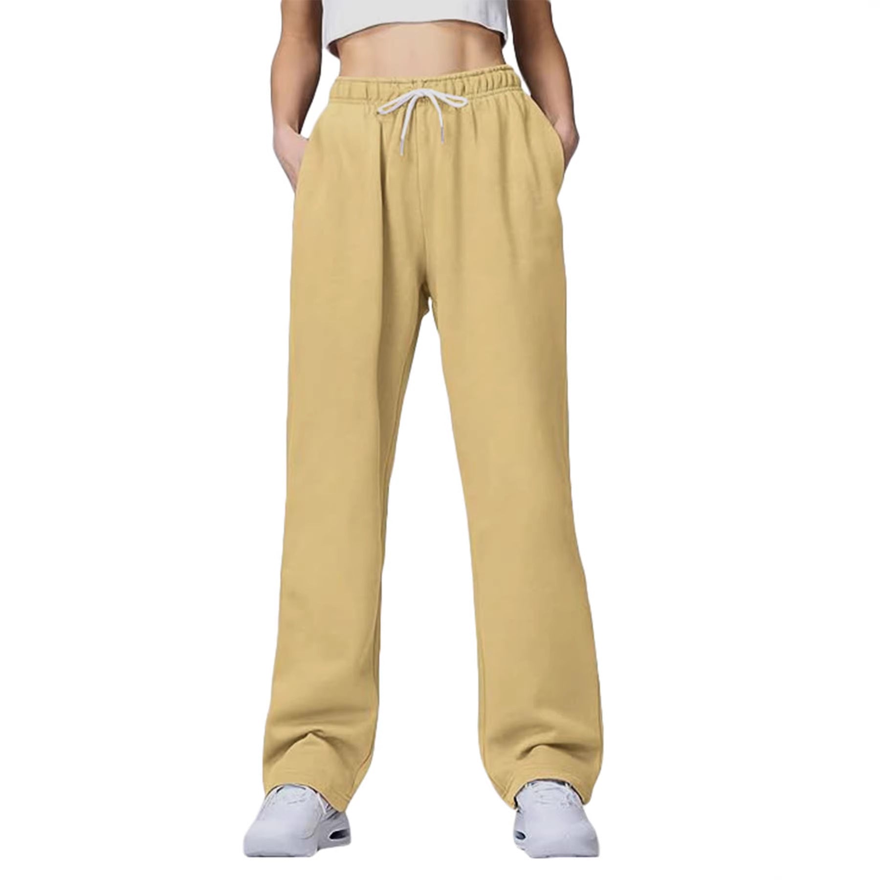 Damen bequeme Sporthose mit elastischem Bund und seitlichen Taschen R&B