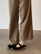 Damen Bequeme Mokassins mit verstellbarem Riemen und rutschfester Sohle R&B