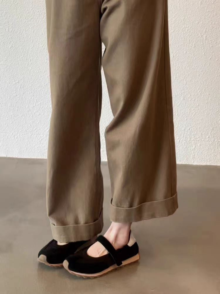 Damen Bequeme Mokassins mit verstellbarem Riemen und rutschfester Sohle R&B