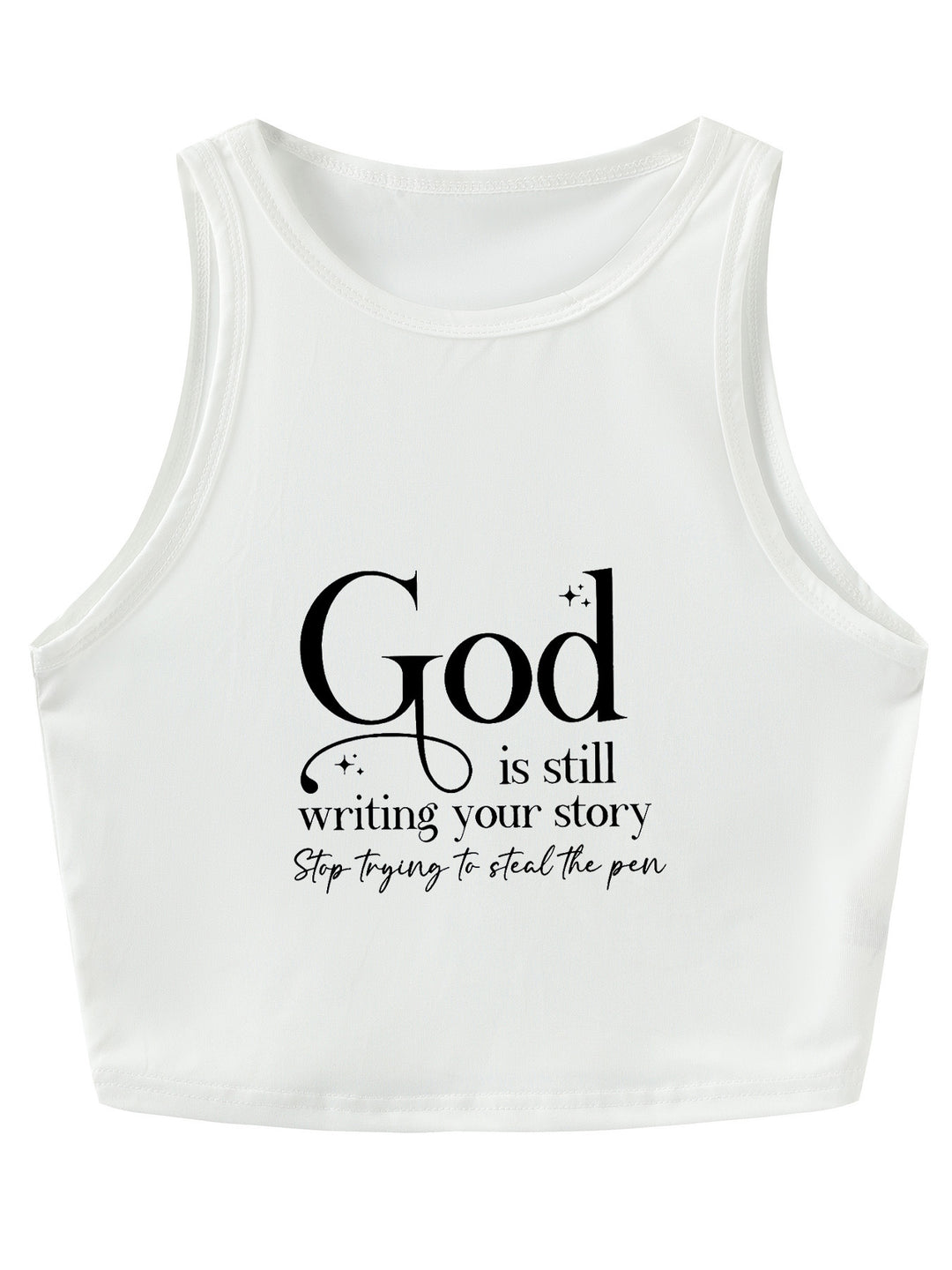 Damen Crop-Top mit kreativem Spruch und lässigem Schnitt R&B