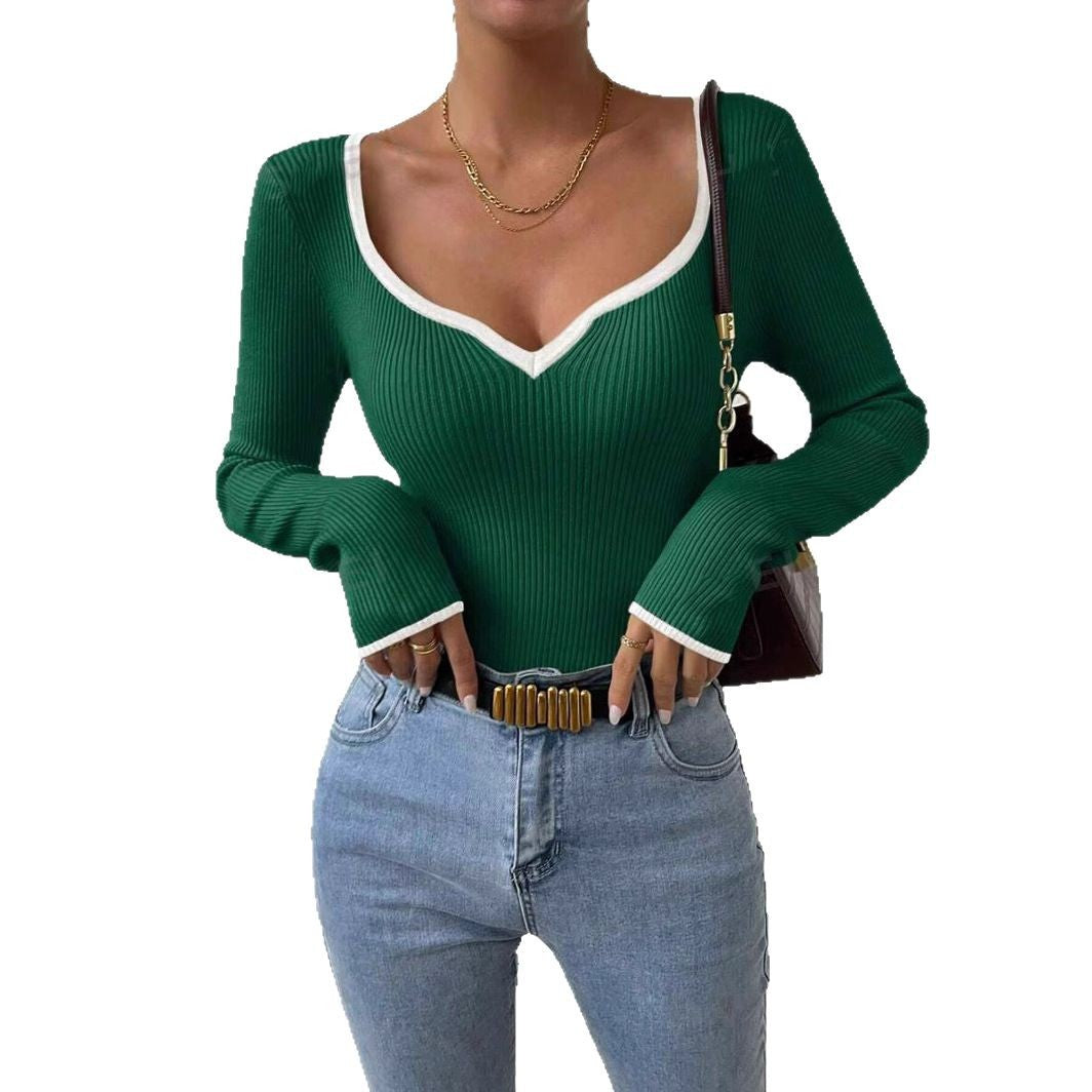 Damen figurbetontes Langarmoberteil R&B