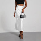Damen Elegante und fließende Satin Maxiröcke