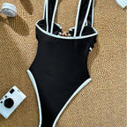 Damen Eleganter Einteiler Badeanzug mit kunstvollen Cut-Out-Details R&B