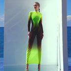 Damen Elegantes und figurbetontes Sportkleid mit hohem Kragen R&B