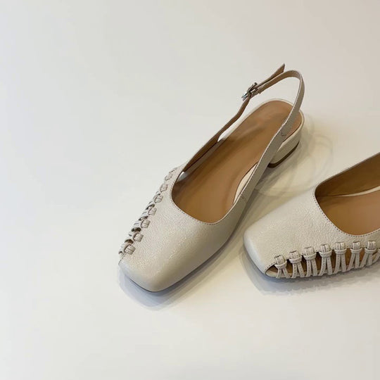 Damen Slingback-Pumps mit dekorativen Strassapplikationen und modernem Schnitt R&B