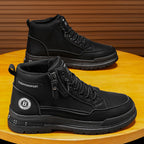 Damen Hohe Schnürstiefel mit praktischer Reißverschlussöffnung und robuster Profilsohle