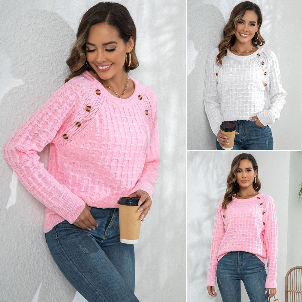 Damen Strickpullover mit strukturiertem Wellenmuster R&B
