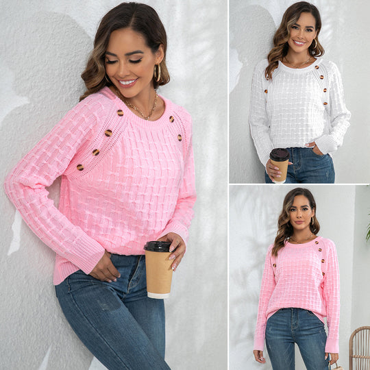 Damen Strickpullover mit strukturiertem Wellenmuster R&B