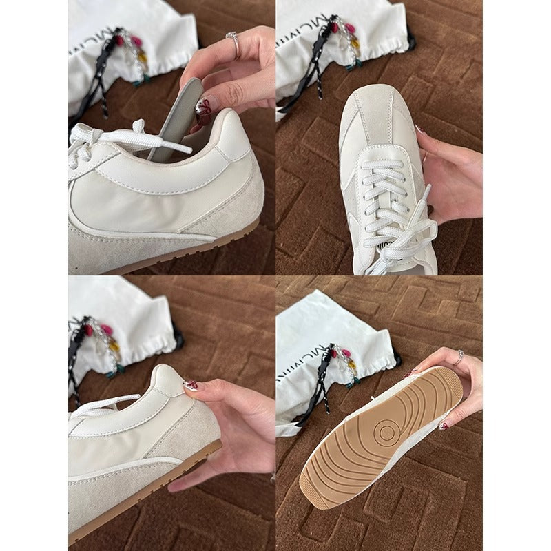 Damen sportliche Sneakers aus hochwertigem Wildleder und atmungsaktiver Mesh-Oberfläche R&B