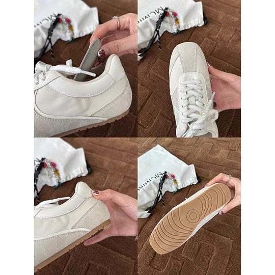 Damen sportliche Sneakers aus hochwertigem Wildleder und atmungsaktiver Mesh-Oberfläche R&B