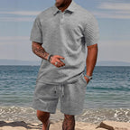 Damen lässiges Polo-Set mit Shorts R&B
