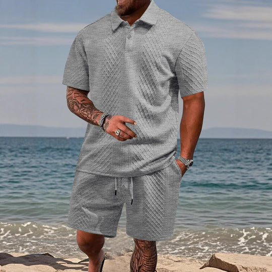 Damen lässiges Polo-Set mit Shorts R&B
