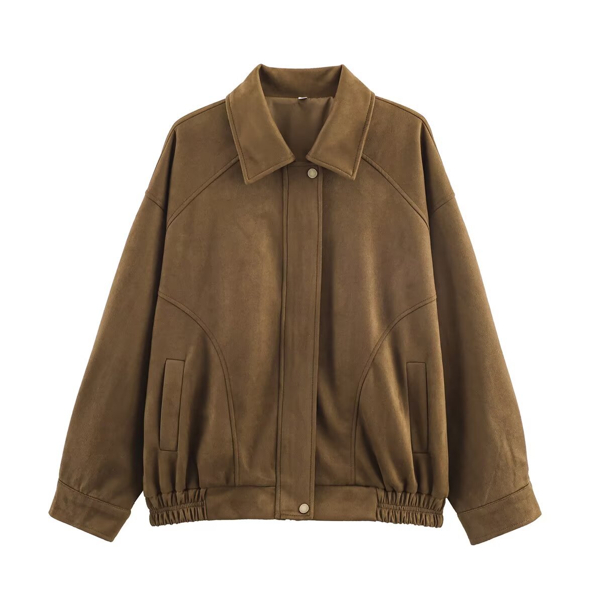 Damen Oversized Jacke aus hochwertigem Kunstleder R&B
