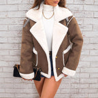 Damen Kuschelige Schaffelljacke R&B