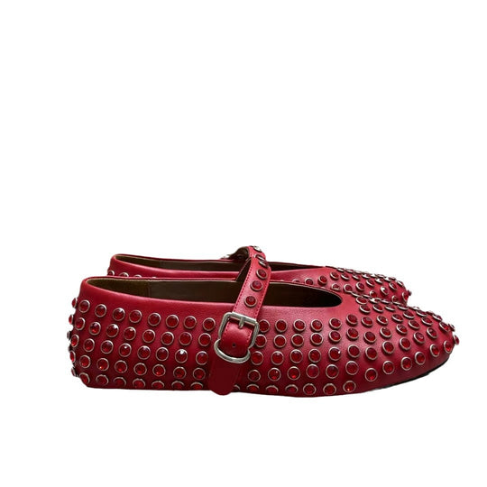Damen modische Strass-Pantoletten mit verstellbarem Riemen R&B