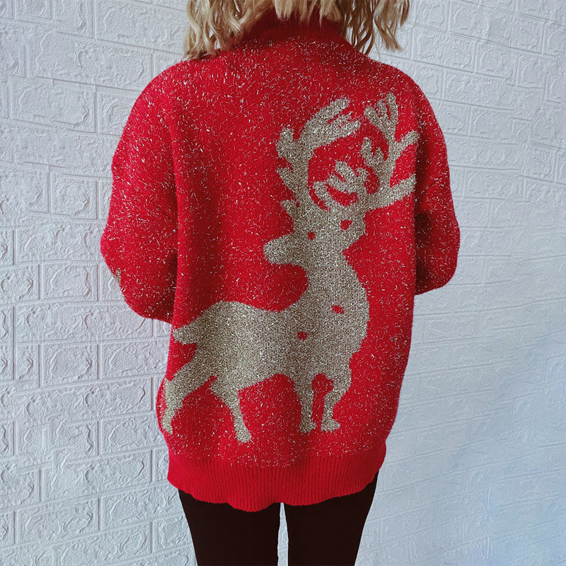 R&B | Weihnachtlicher Strickpullover Mit Festlichem Motiv