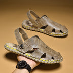 Damen Komfortable Ledersandalen
