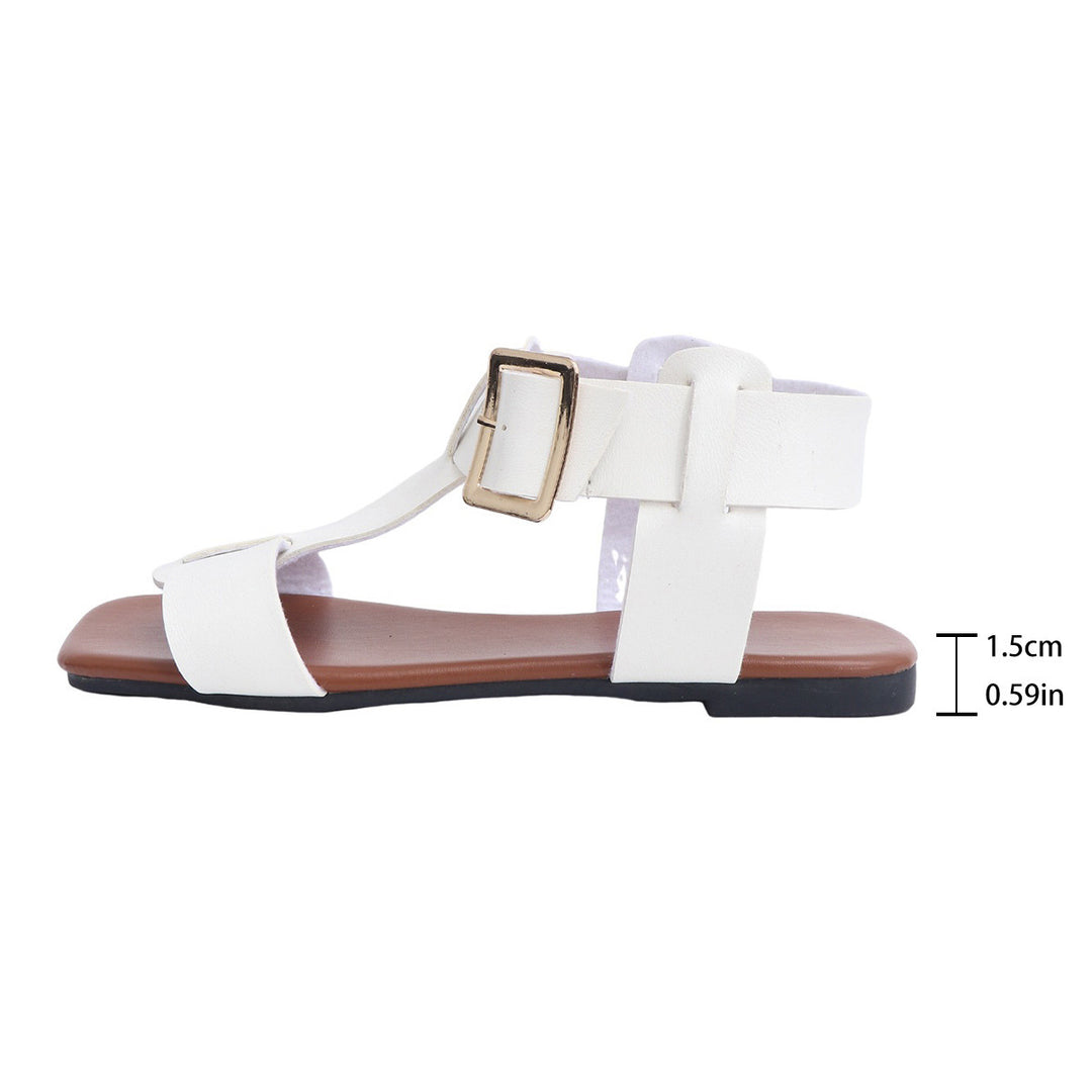 Damen Sandalen mit elegantem Riemendesign und verstellbarem Schnallenverschluss R&B