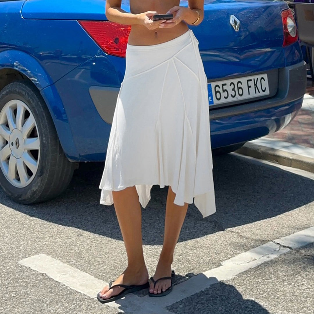 Damen sportlicher Wickelrock mit modischen Drapierungen R&B