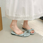 Damen elegante Slipper mit Schleifen-Detail