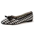 Damen spitze Ballerinas mit modischem Punkte-Muster und eleganten Schleifen R&B