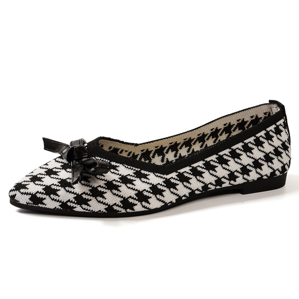 Damen spitze Ballerinas mit modischem Punkte-Muster und eleganten Schleifen R&B