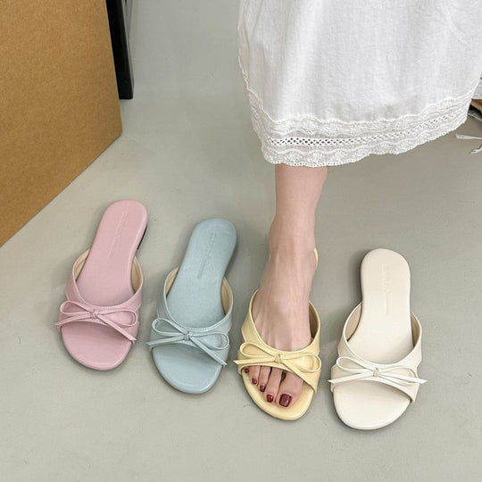 Damen elegante Slipper mit Schleifen-Detail R&B