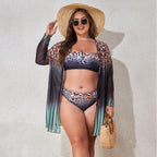 Damen Strandensemble mit Leopardmuster R&B