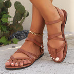 Damen Riemchen-Sandalen mit verstellbaren Riemen und komfortabler Sohle R&B
