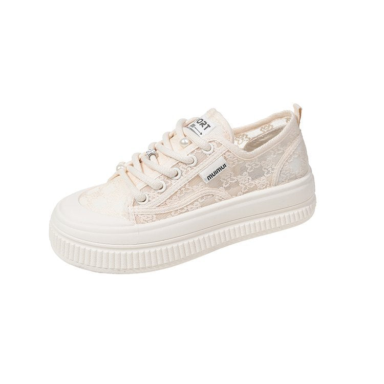 Damen Sneaker mit strapazierfähigem Obermaterial und dicker Laufsohle R&B
