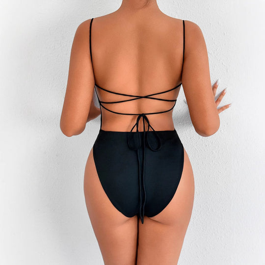 Damen Body mit tiefem Ausschnitt und schmalen Trägern R&B